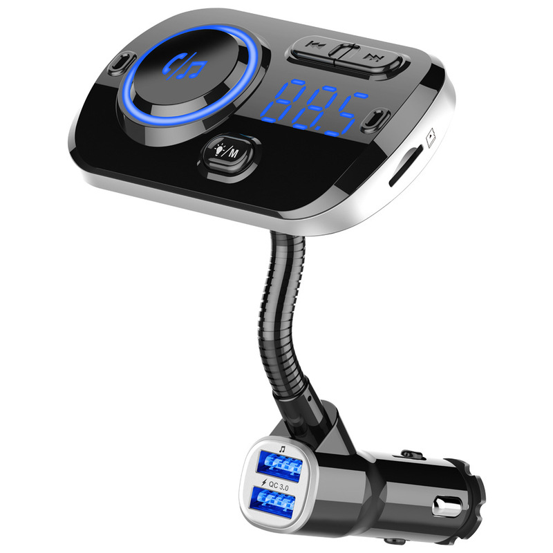 Bc49aq 車 MP3 プレーヤー Bluetooth ハンズフリー通話カラフルな周囲光 Qc3.0 高速充電車載 MP3|undefined