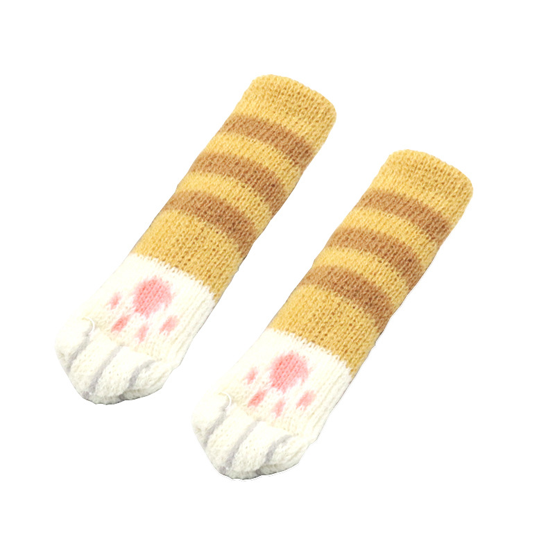 Table and Chair Foot Cover Cat Meat Ball Japanese-style Non-slip Double-layer Thickened Wear-resistant Stool Foot Cover Furniture Silent Chair Protective Pad
