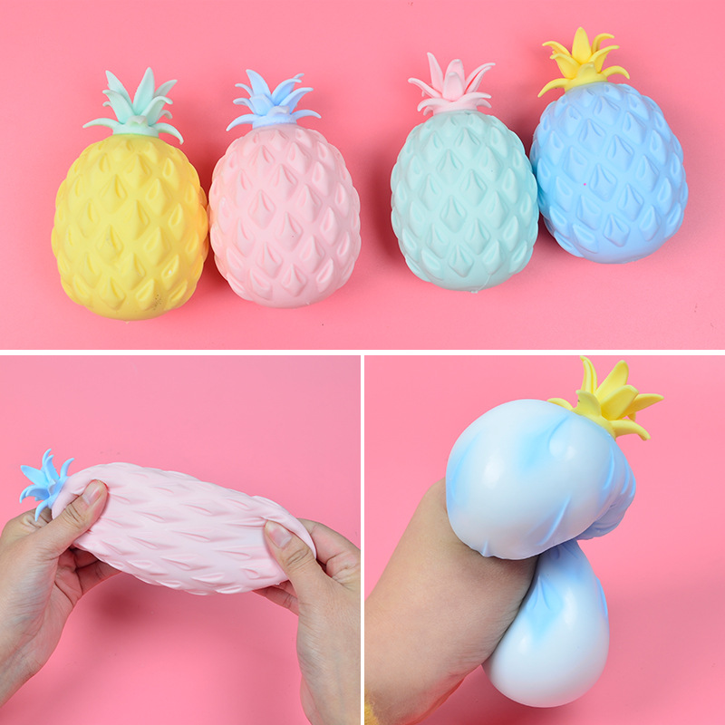 Cross-border supply Japanese and Korean creative fruit vent ball large pineapple pinch music children's gift vent toys