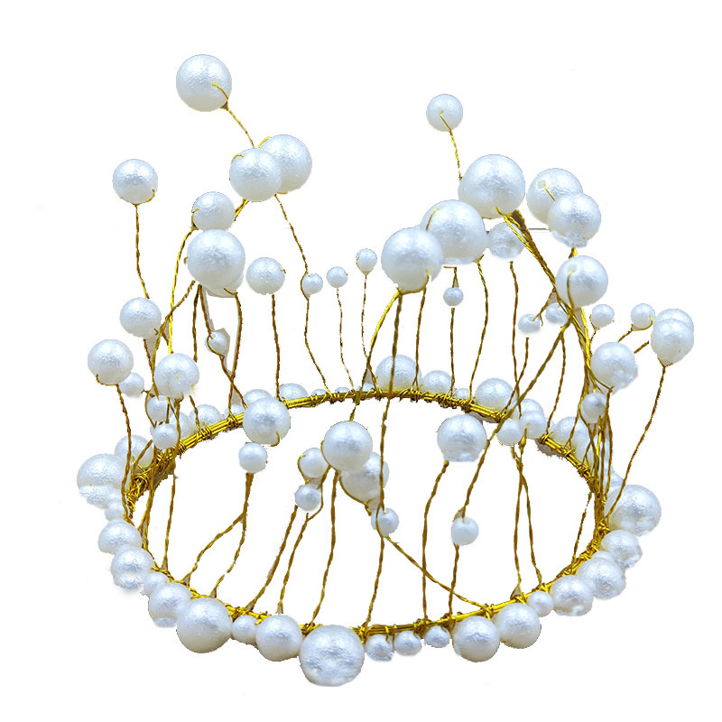 Cake plug-in father's day alloy Pearl retro queen birthday party baking cake decoration crown