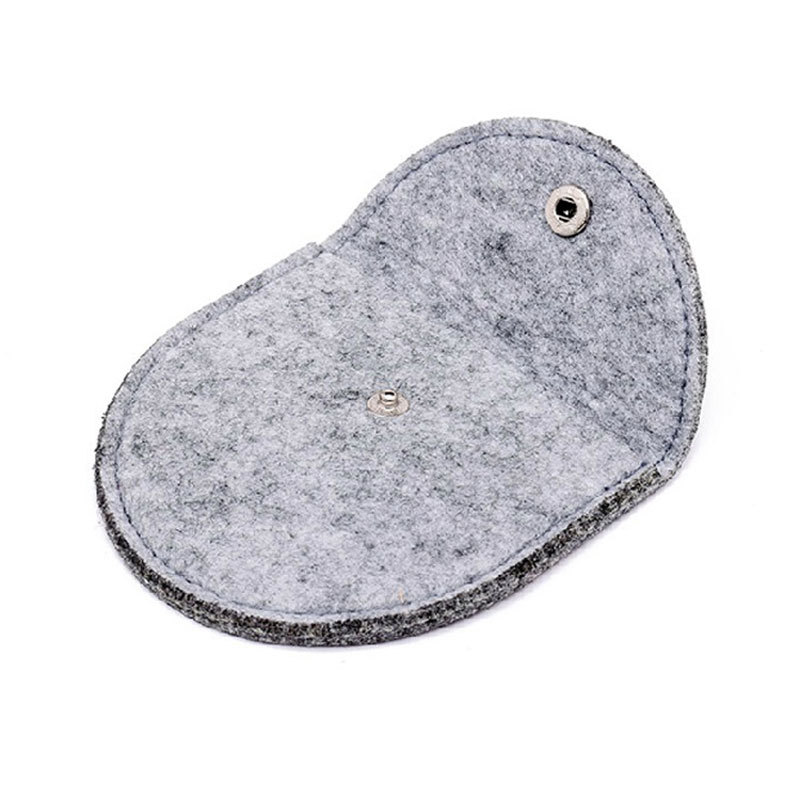 Factory wholesale semi-circular felt coin purse portable multi-color printable LOGO