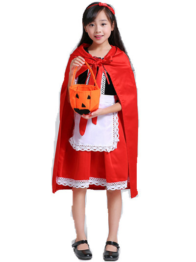 Halloween Little Red Riding Hood Costume Princess Dress Christmas Children's Performance Toddler Masquerade Female Fairy Tale