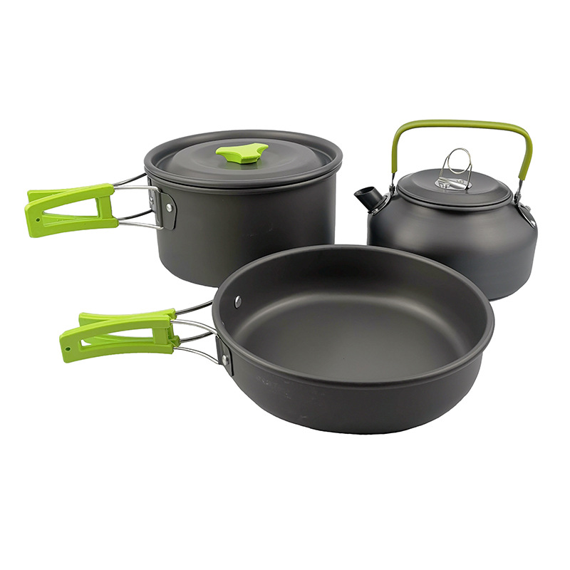Outdoor Products Amazon Hot Selling Portable Folding Pot Camping Set Pot Outdoor Kettle Small Teapot Set