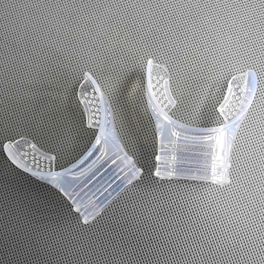 Diving Bite Snorkeling Hygienic Bite Diving Equipment Breathing Tube Transparent Silicone Bite Liquid Silicone