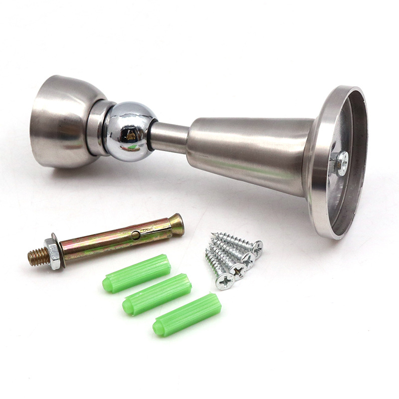 Hardware accessories door top door touch wall suction toilet perforated door stop stainless steel mute door resistance hydraulic buffer door suction