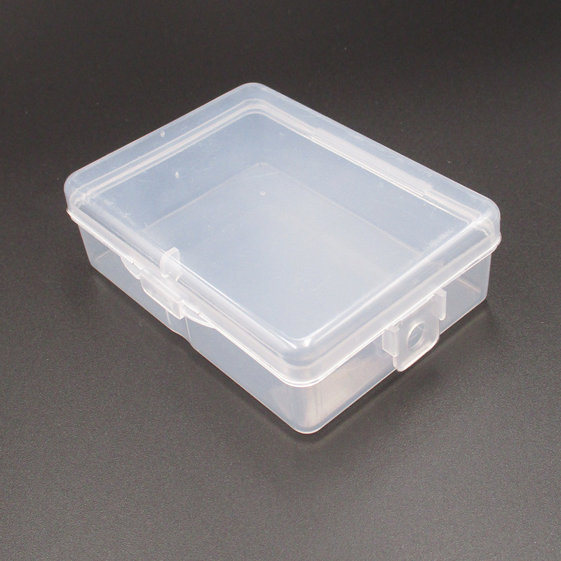 Transparent rectangular plastic lock empty box sample box with components packaging box tool storage box wholesale