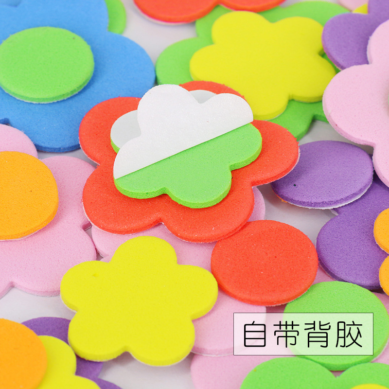 Children's Handmade EVA Stereo Sticker DIY Material Bag Children's Sponge Paper Small Patch with Adhesive Adhesive Sticker