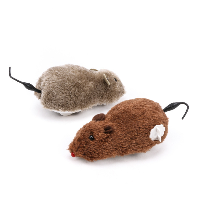 Funny cat toy realistic mouse with hair strip plush trick pet cat Special funny cat little mouse can run