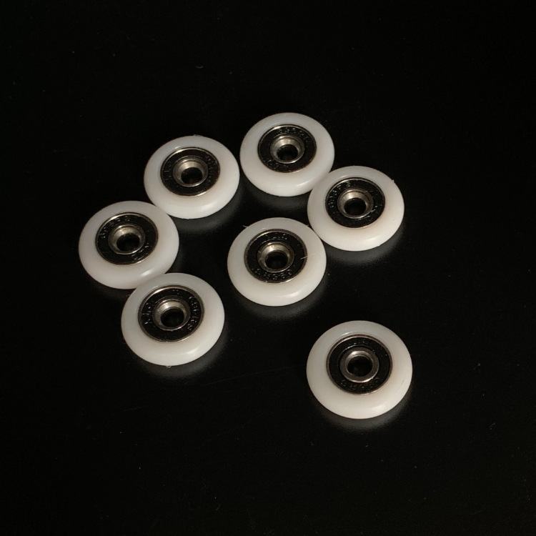 Factory wholesale POM glass door shower room pulley arc 696 injection molding wheel glass sliding door POM wheel