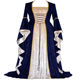 2023wish AliExpress gold velvet bell sleeve retro medieval European court Long and floor skirt