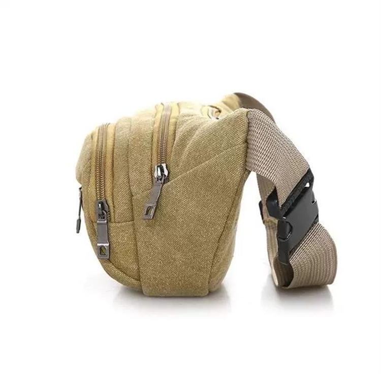 New men's canvas waist bag running sports satchel multi-functional women's cash register waist bag site work bag wholesale