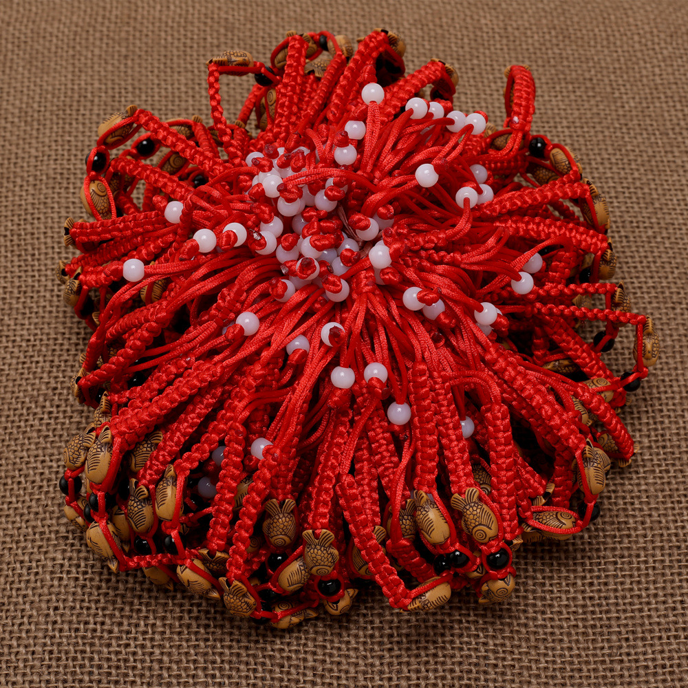 Hand-woven Pisces red rope bracelet Dragon Boat Festival colorful rope Pisces bracelet Yiwu small commodity hand rope wholesale