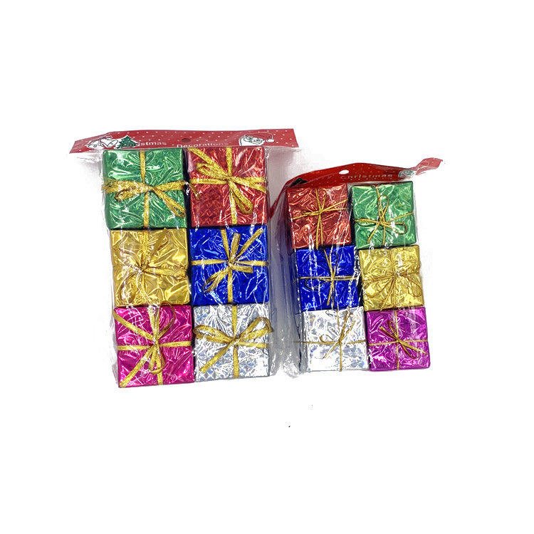 Christmas bubble small gift bag laser gift bag Christmas tree decorations pendant color gift bag multi-specification optional