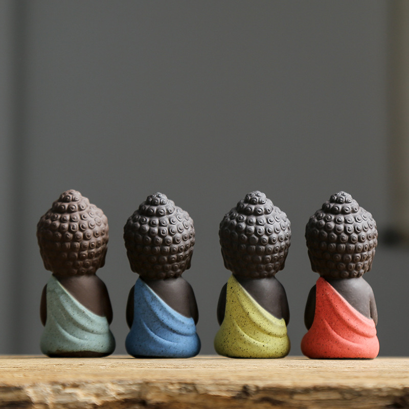 Creative purple sand small Tathagata tea table decoration tea table small ornaments boutique can raise tea pet handmade tea play tea accessories