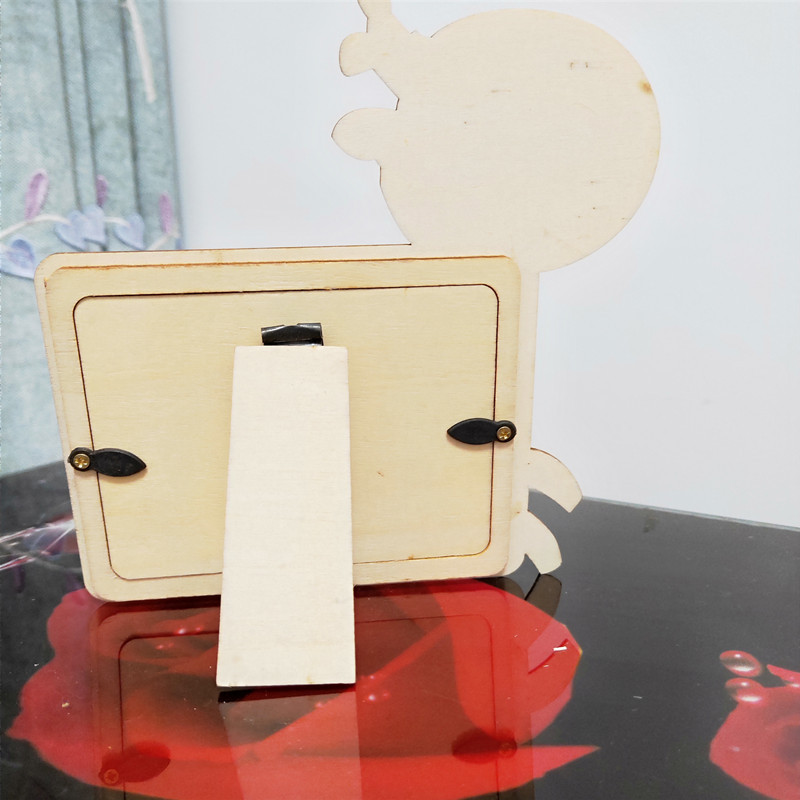 Handmade Wooden Photo Frame, Factory Wholesale Children's DIY Doodle Photo Frame, Ultra-Light Clay Snowflake Clay Photo Frame