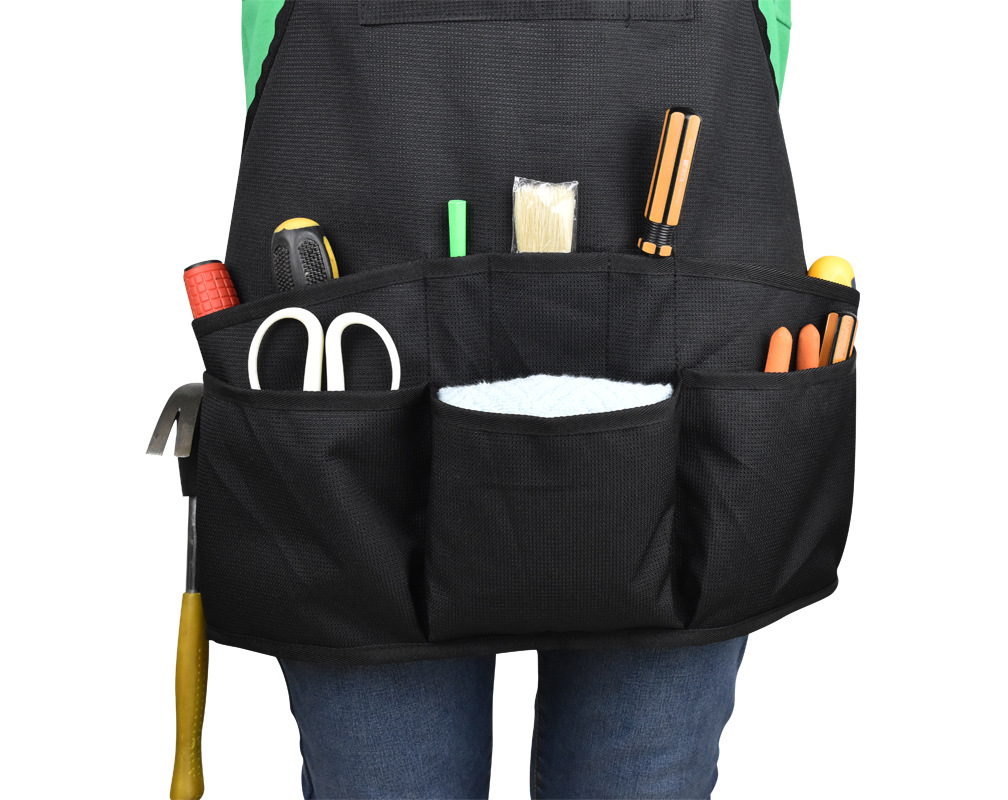 Tool apron multi-pocket cleaning waist bag KTV bar hotel waiter garden housekeeping repairman bib