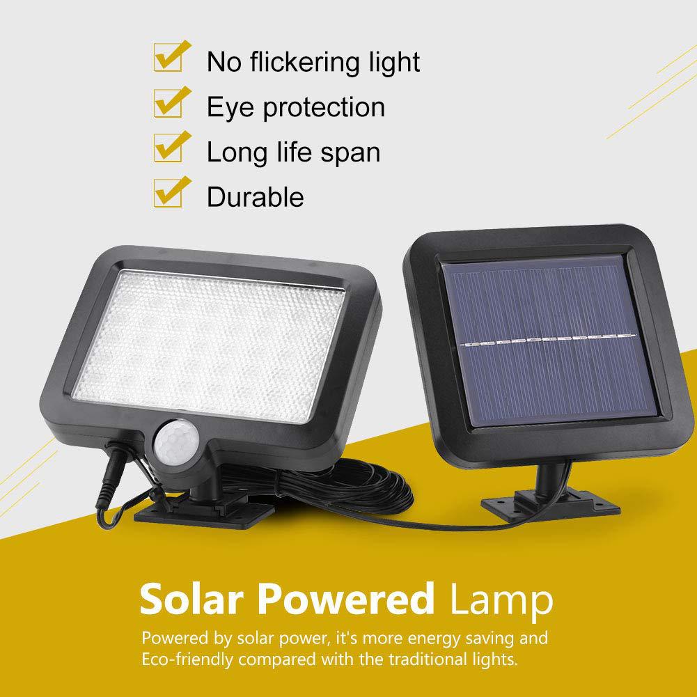 Wilder cross-border 120LED solar split wall light outdoor courtyard human body induction wall light split garage light