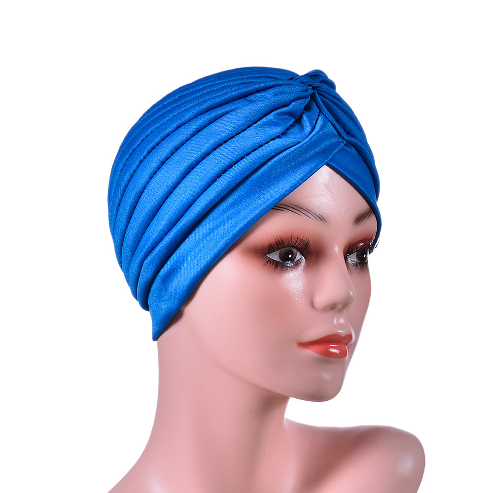 Indian turban hat AliExpress foreign trade milk silk wrap hat sports leisure Muslim solid color hat yoga hat