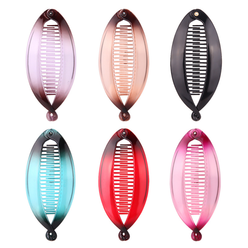 New large handmade DIY bottom clip does not break the transparent fish clip hairpin ponytail clip lentil clip vertical clip banana clip