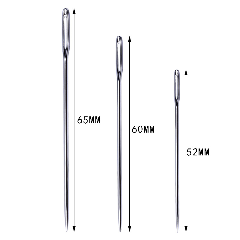 Pointed hand sewing needle Pointed silver needle Large hole needle Thick needle Pointed needle Hand sewing needle Wool needle Steel needle