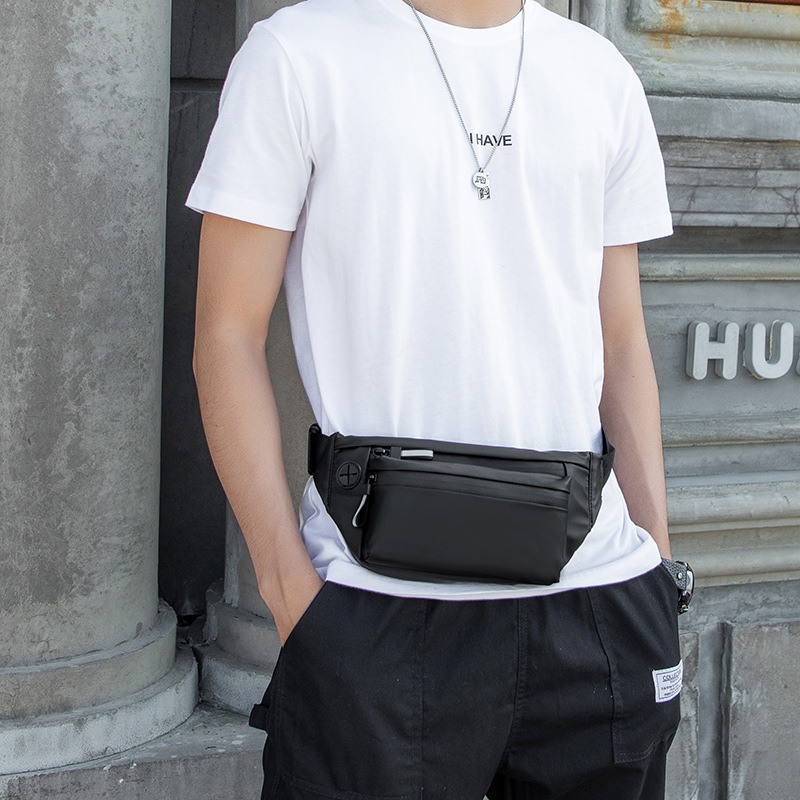 Fashion trendy waist bag neutral waterproof crossbody bag outdoor riding messenger bag men's chest bag multifunctional mobile phone bag
