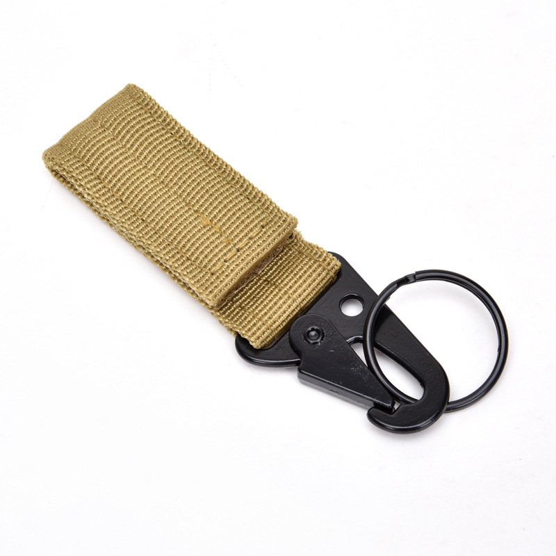 Multifunctional Outdoor Tactical Mountaineering Keychain Wear-resistant Nylon Hawk Buckle Climbing Hook Tactical Accessory Buckle