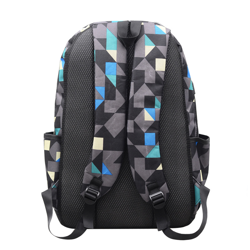 Wanda real shot new travel mountaineering three-piece shoulder bag couples USB student shoulder bag 1802#