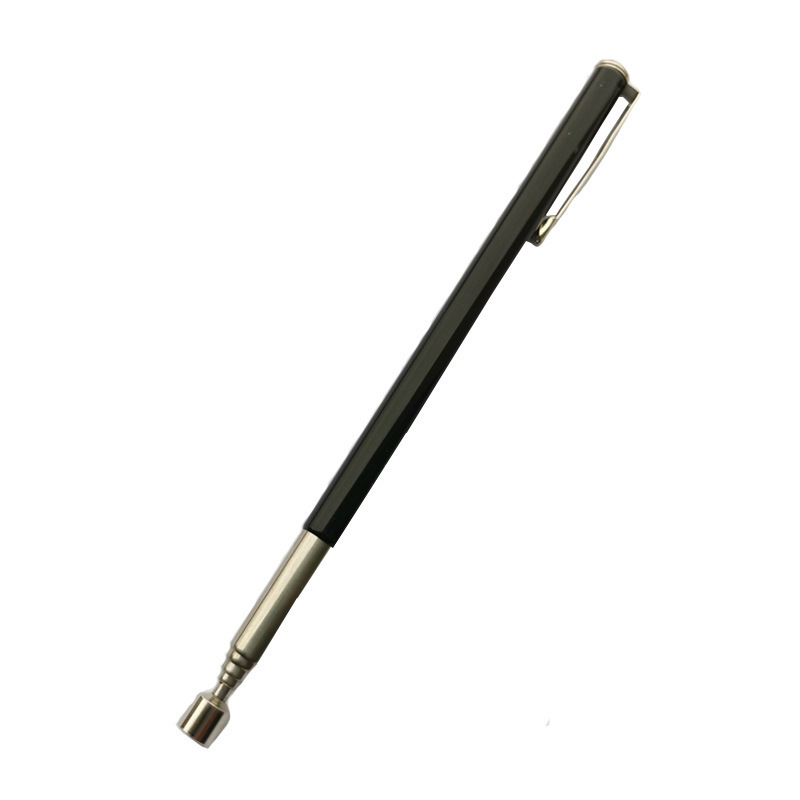 1.5 pounds retractable magnetic pickup 12.5-65cm stainless steel plating with pen clip strong magnetic pen hanging