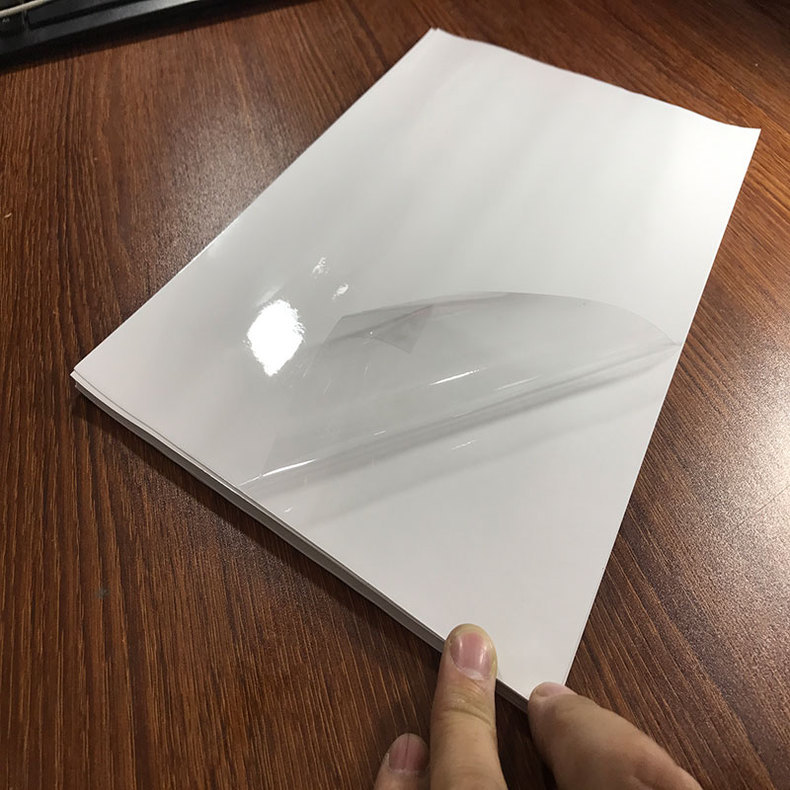 a4 inkjet printing fully transparent PVC with adhesive printing label stickers waterproof stickers A3 fully transparent PVC stickers