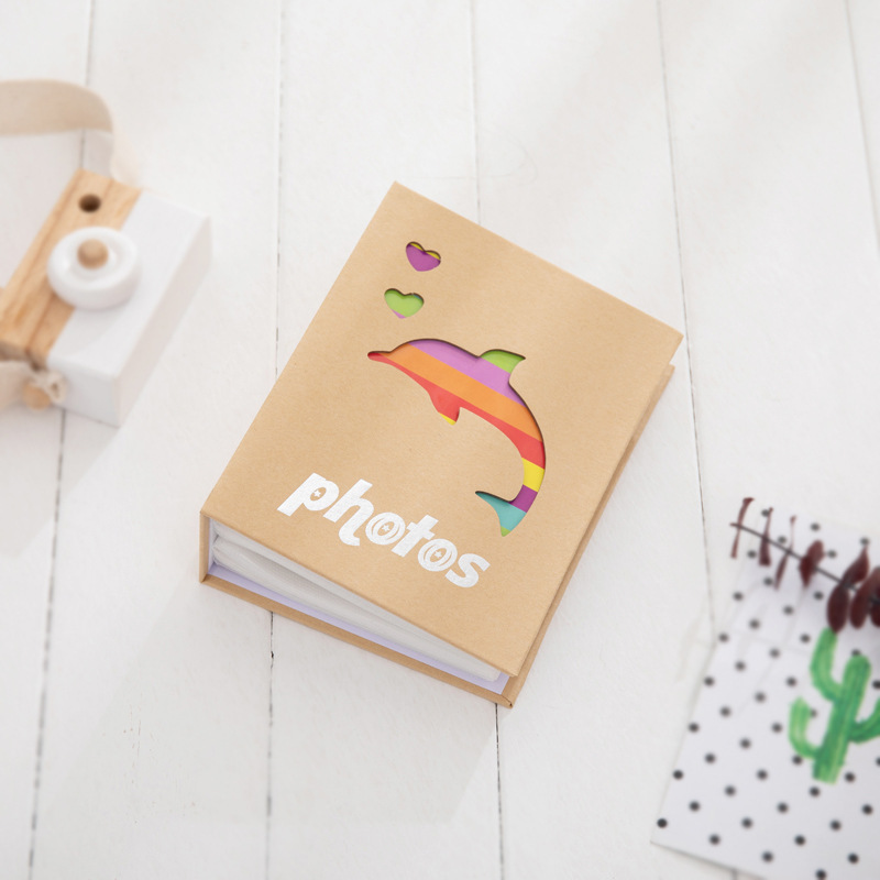 6 inch 100 simple color Kraft paper photo album insert pocket children's baby Amazon photo album