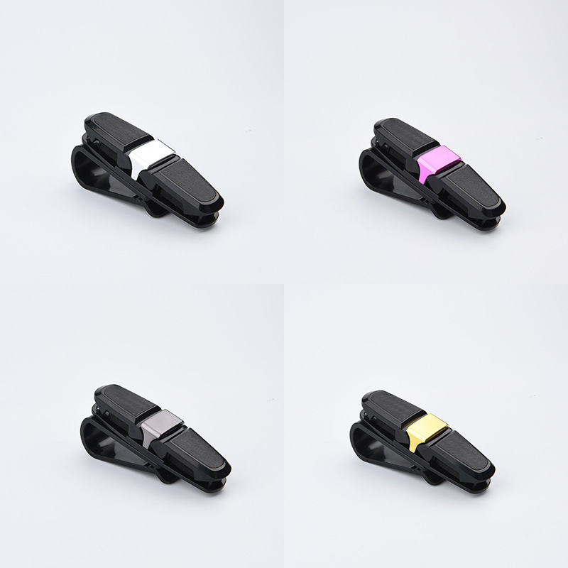Creative new car sun visor glasses clip car multifunctional carbon fiber sun visor card storage clip ink glasses frame