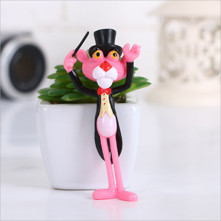 Red Leopard hand-made doll customized cute doll micro landscape decoration cartoon Naughty Leopard model