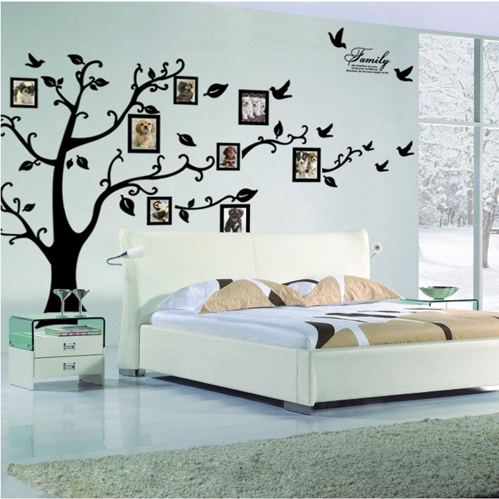 ZY94AB New/180*250 black removable memory tree photo tree foreign trade wall stickers factory wholesale