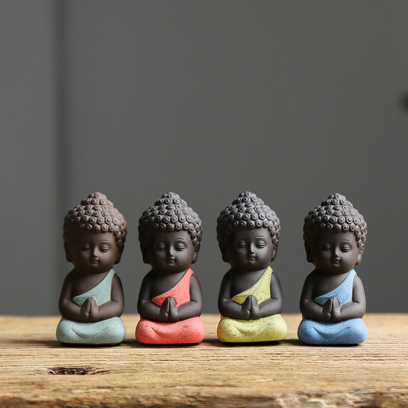 Creative purple sand small Tathagata tea table decoration tea table small ornaments boutique can raise tea pet handmade tea play tea accessories