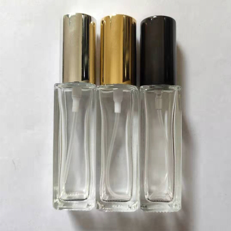 3 5 10 2030 ML glass bottle square transparent glass spray empty bottle portable packaging travel perfume bottle