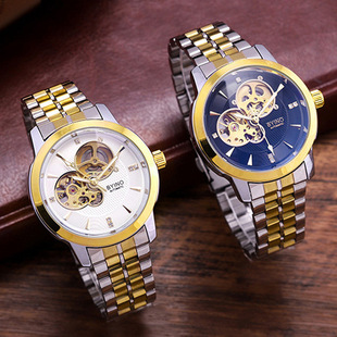 Beinuo byino mechanical WATCH men's luminous waterproof hollow automatic winding steel strap WATCH MEN'S WATCH