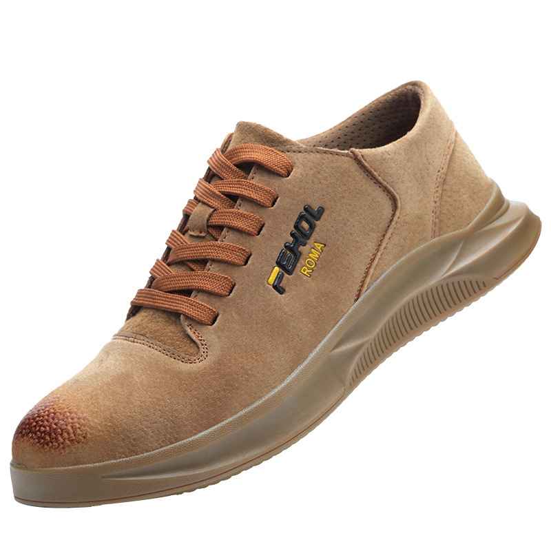 Labor protection shoes men's steel toe cap anti-smashing anti-piercing casual wear-resistant old protection shoes breathable non-slip lightweight soft bottom work shoes