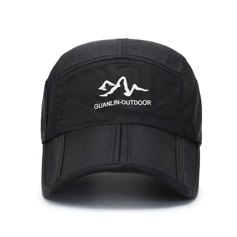 Outdoor men's mountaineering cap three-fold baseball cap foldable mesh cap Korean running Sports men's and women's quick-drying hat