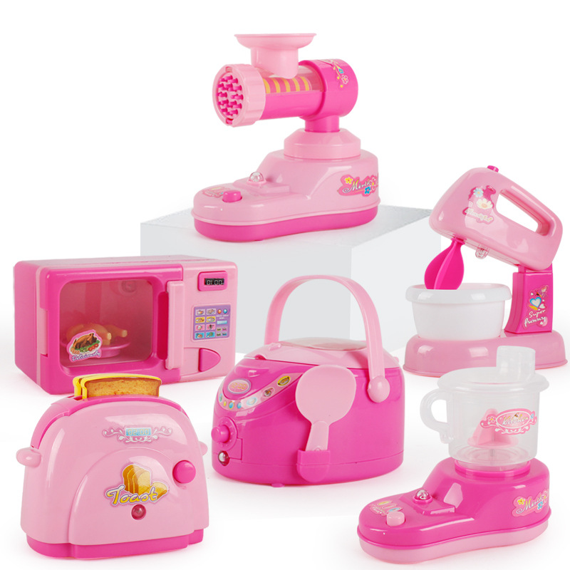 Manufacturers 12 children's mini play house small appliances toys refrigerator kitchen toys simulation electric lights