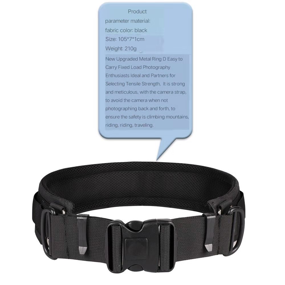 SLR Camera Fixed Belt Multifunctional Storage Photography Belt Mountaineering Lens Bag Hanging Buckle Belt Accessory Bag