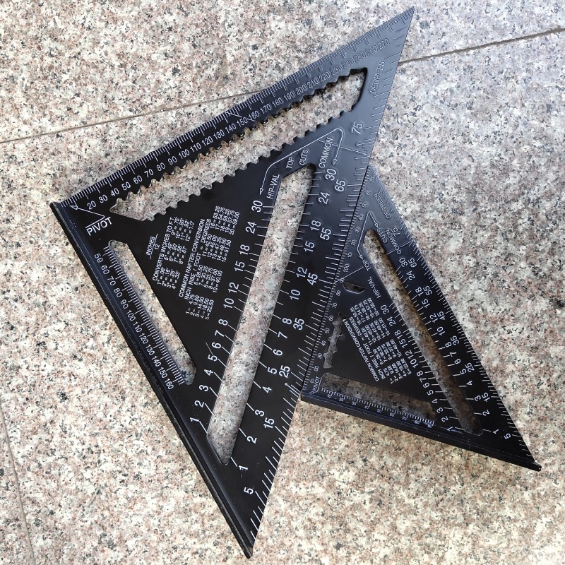 12 inch aluminum alloy Triangle triangle 90 degree 7 inch square metric inch 30cm factory spot
