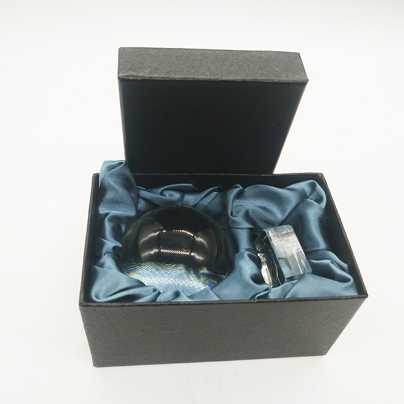 80mm crystal glass ball gift box crystal ball base gift box gift making set carton wooden box logo