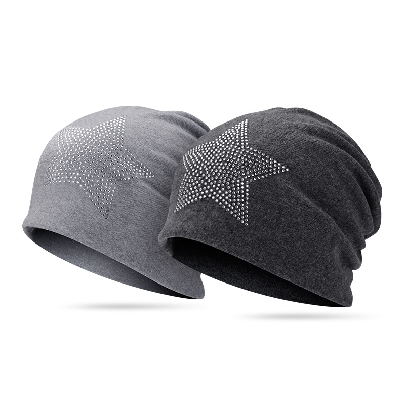 Hat Men's Trendy Autumn and Winter Thin Baotou Hat Women's Pullover Hat Summer Cotton Hat Moon Hat Nightcap Headband Stack Hat