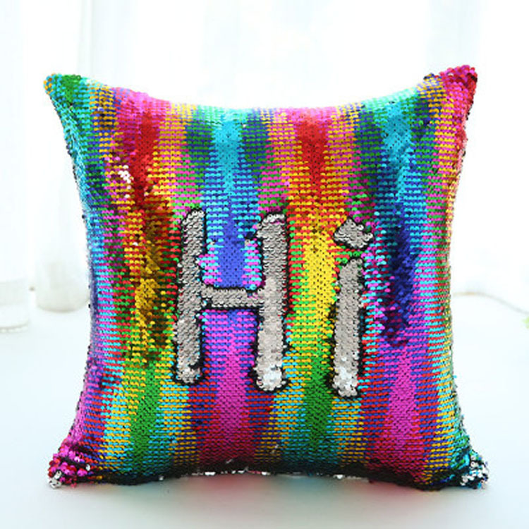 Amazon ebay solid color sequin pillow case European sequin pillow case pillow cushion cover factory wholesale