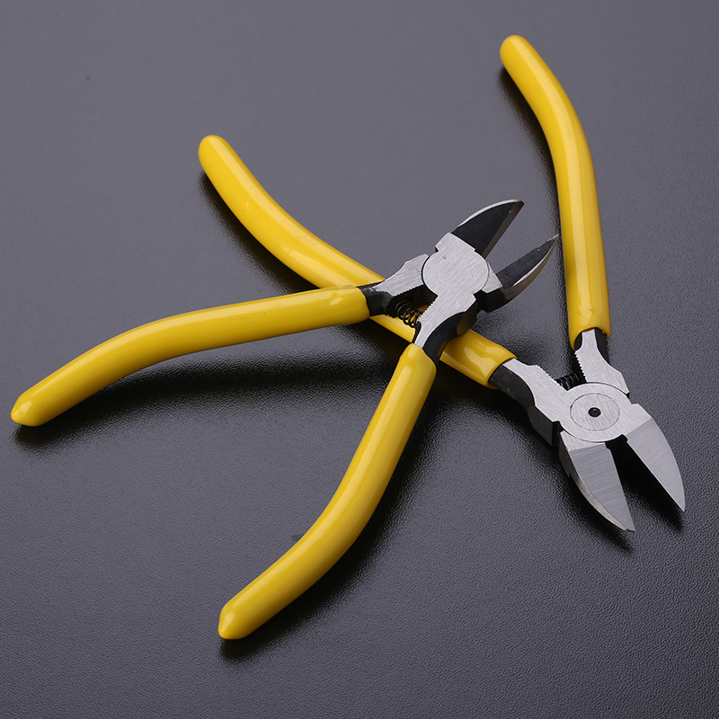 Factory wholesale 5.5 inch pliers 6 inch with spring 55# chrome vanadium steel pliers diagonal pliers 6 inch electronic scissors