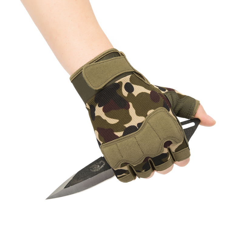 Tactical Half-Finger Gloves for Men and Women Outdoor Parachute Protective Fishing Gloves, Comfortable and Breathable, Wholesale