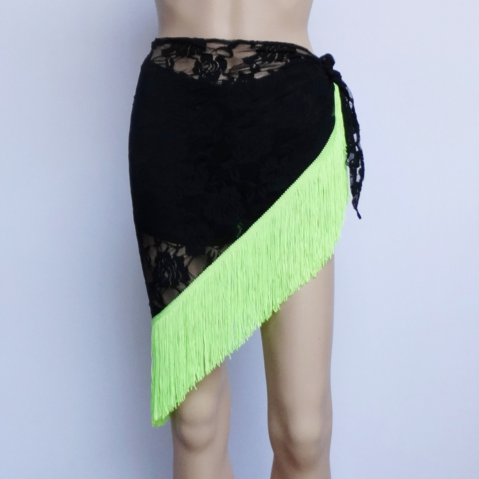 Factory direct tassel triangle skirt lace adult skirt Latin dance clothing hip towel practice skirt