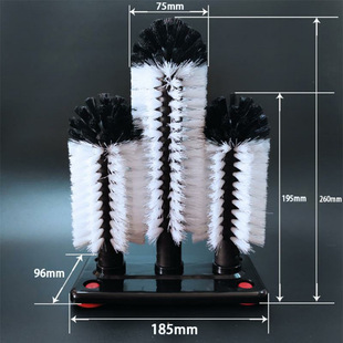 Removable three-head washing Cup brush soft hair decontamination cleaning glass thermos cup multifunctional Cup brush household bar brush