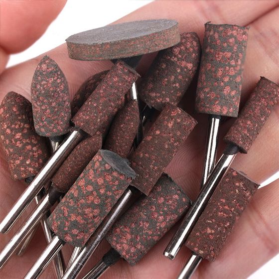 Sesame grinding head 3mm elastic sponge grinding head metal polishing wheel electric grinder accessories cylindrical bullet-shaped suit