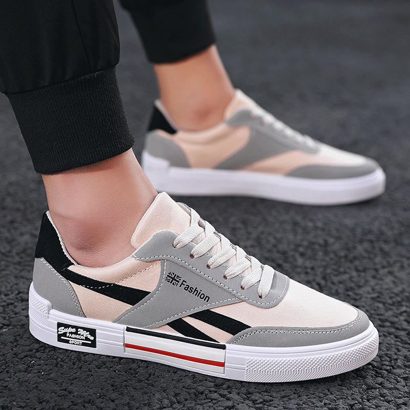2023 New Korean Style Trendy Canvas Shoes Men's Trendy Shoes Student's All-match Warm Casual Shoes Men's Black and White Sneakers